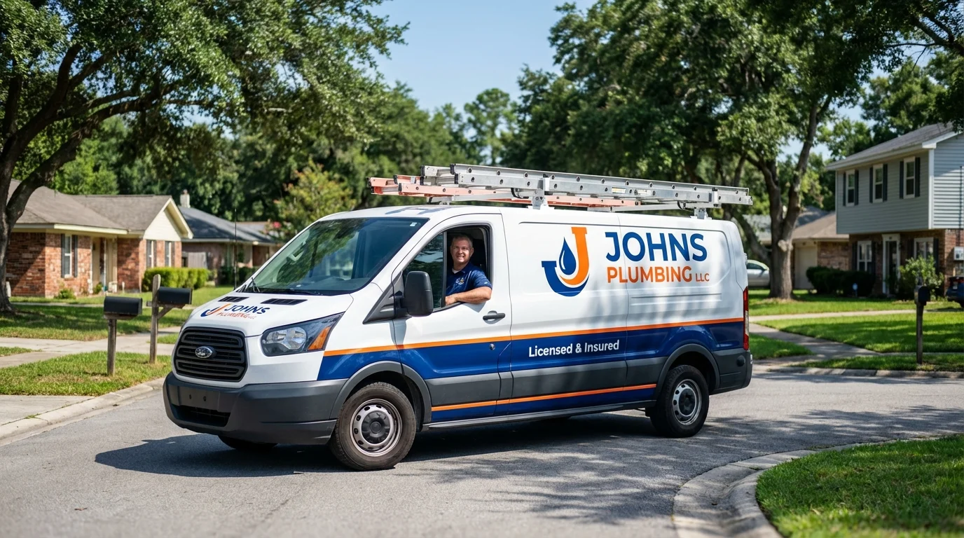 Johns Plumbing LLC service van in Marysville, WA